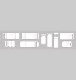 blank tickets mockup with barcode and dotted line vector image