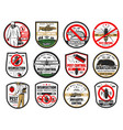 pest control icons bugs and insects vector image vector image