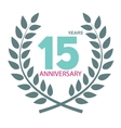 template logo 15 anniversary in laurel wreath vector image