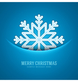 merry christmas card and snowflake decoration vector image vector image