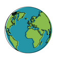 world earth global map continent geography vector image