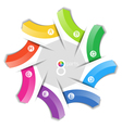 arrows pointing in eight directions vector image vector image