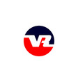 initial letter v r logo template with bold sporty vector image