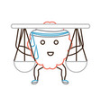kawaii brain icon vector image