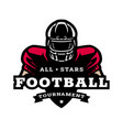 american football tournament emblem logo vector image vector image