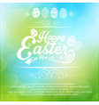 easter card on blurred background vector image vector image