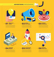 advertising infographic vector image vector image