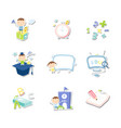 back to school set education set vector image