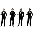 man in black tuxedo and bow tie vector image