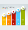 minimalistic five steps template with square vector image vector image