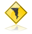 tornado warning sign vector image