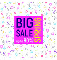 big sale geometric background memphis style vector image