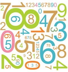 Seamless pattern with numbers Royalty Free Vector Image
