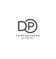 initial dp letter logo with circle template vector image