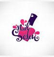 logo template for your nail studio and manicure vector image vector image