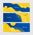 blue and yellow orange background with stripes vector image
