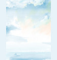 blue sky cloudy and sea abstract design vector image