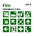 fire emergency icons vector image