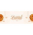happy diwali celebration web banner design vector image vector image