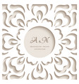 vintage frame with cutout paper pattern vector image