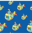 yellow submarine seamless hand drawn sea life vector image vector image
