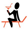 beach chair vector image