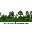 seamless landscape with trees vector image