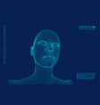 artificial intelligence head city human vector image