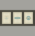 christmas greeting cards set vintage typographic vector image vector image