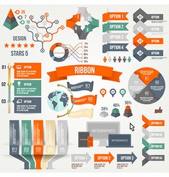 Infographic collection with labels Royalty Free Vector Image