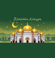 ramadan mosque horizontal poster vector image