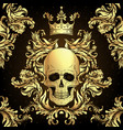 baroque seamless ornament damask style pattern vector image