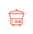 electric cooker icon steamer multi vector image
