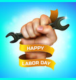 happy labor day greeting card or banner design vector image vector image