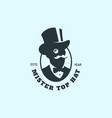 mister top hat logo vector image vector image