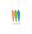 abstract colorful fishing bait logo symbol icon vector image
