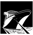 huge cruise ship at pier vector image vector image