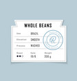 retro vintage coffee beans label vector image