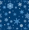 christmas seamless pattern snowflakes vector image