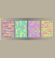 geometric cover set vector image vector image