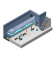 isometric subway station concept vector image