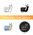 slow travel icon vector image vector image