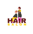 hair salon logo-05 vector image
