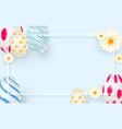 easter holiday background with 3d eggs vector image vector image