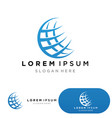 globe logo and icon design template vector image
