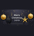 horizontal banner with christmas ball vector image