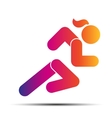 running woman simple symbol of run isolated vector image vector image