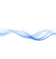 abstract wavy wave blue motion curve vector image