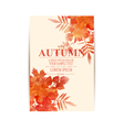 autumn background with orange leaves imitation vector image