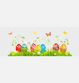 easter eggs hunting vector image vector image